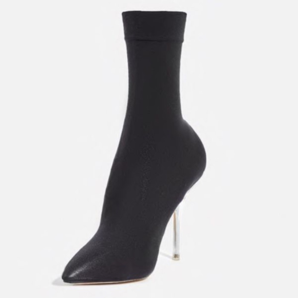 Gold Heel Sock Boots